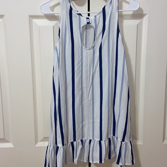 Blue and White Striped Dress - Picture 2 of 3